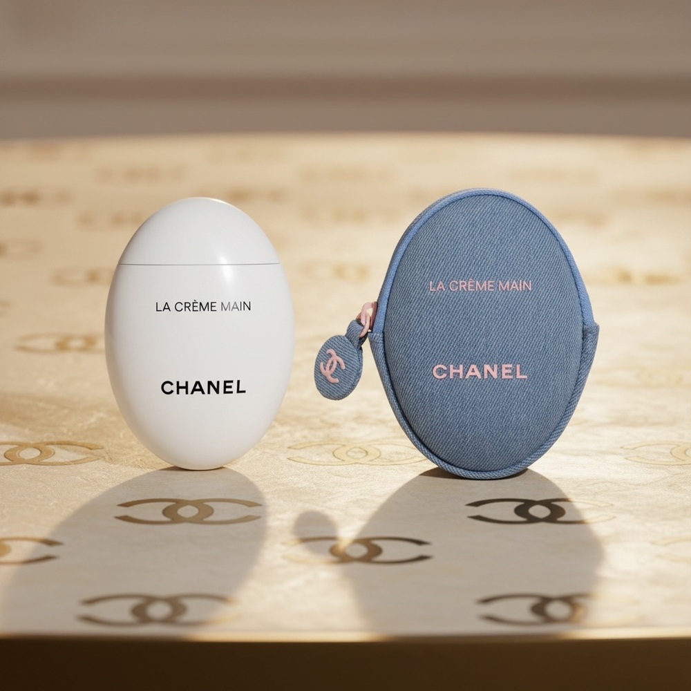 CHANEL La Crème Main with Denim pouch-Limited & Chanel gift Box - Picture 4 of 5